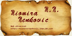 Miomira Nenković vizit kartica